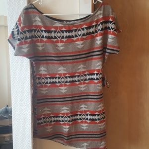 Off The Shoulder Aztec Dress